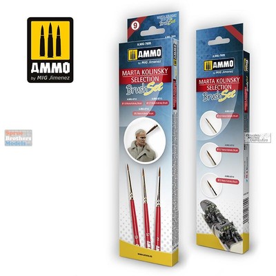 AMM7609 AMMO by Mig - Marta Kolinsky Selection Brush Set