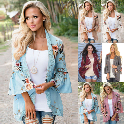 Cardigan floral shop kimono