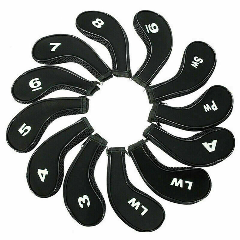 12 Pcs Neoprene Golf Iron Head Covers Set Fits Callaway Ping Taylormade Titleist