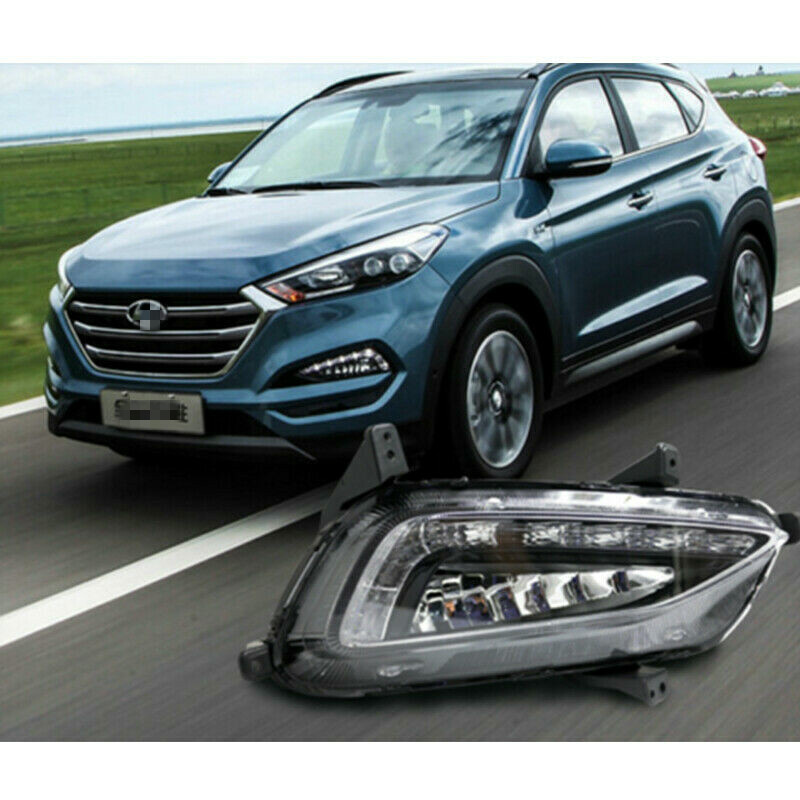 1Pair LED Daytime Running Light DRL Fog Lamp Cover For Hyundai Tucson 20162018 eBay