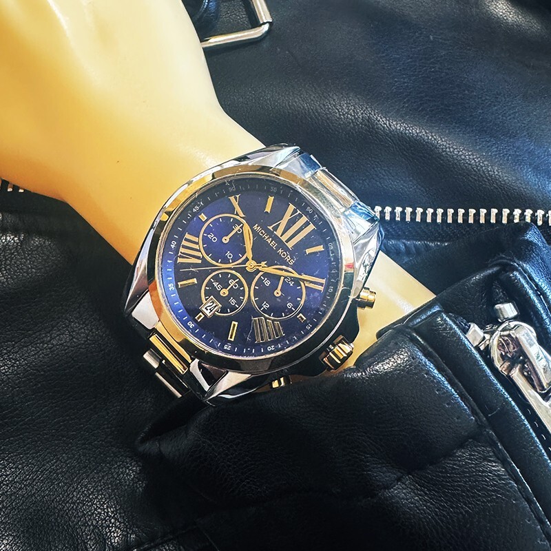MICHAEL KORS 腕時計 マイケルコース 腕時計 メンズ ゴールド ブルー クロノグラフ