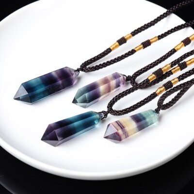 Natural Quartz Crystal Pendant Chakra Healing Stone Necklace Amulet Jewelry Gift