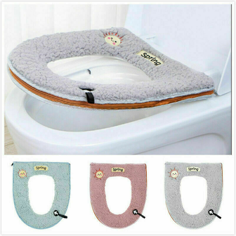Badezimmer Toilette Sitzbezug Waschbar Warm Top Deckel Reißverschluss Heim