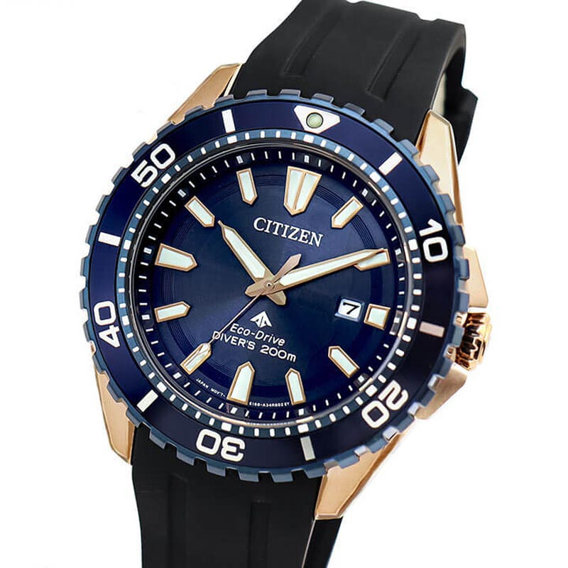 Pre-owned Citizen Promaster Marine Bn0196-01l Eco-drive Solar Diver 200m Men Watch Box