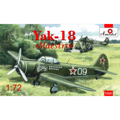 AMODEL 72321 Yakovlev Yak-18 ''Maestro'' training aircraft  Scale 1/72 - Plastic m