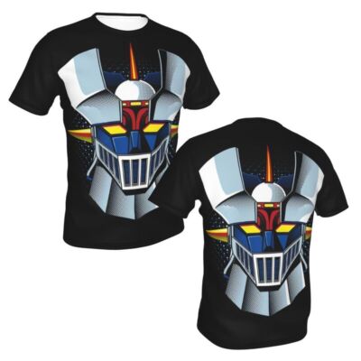 Double Sided Print Mazinger Z Men's Short Sleeve T Shirt