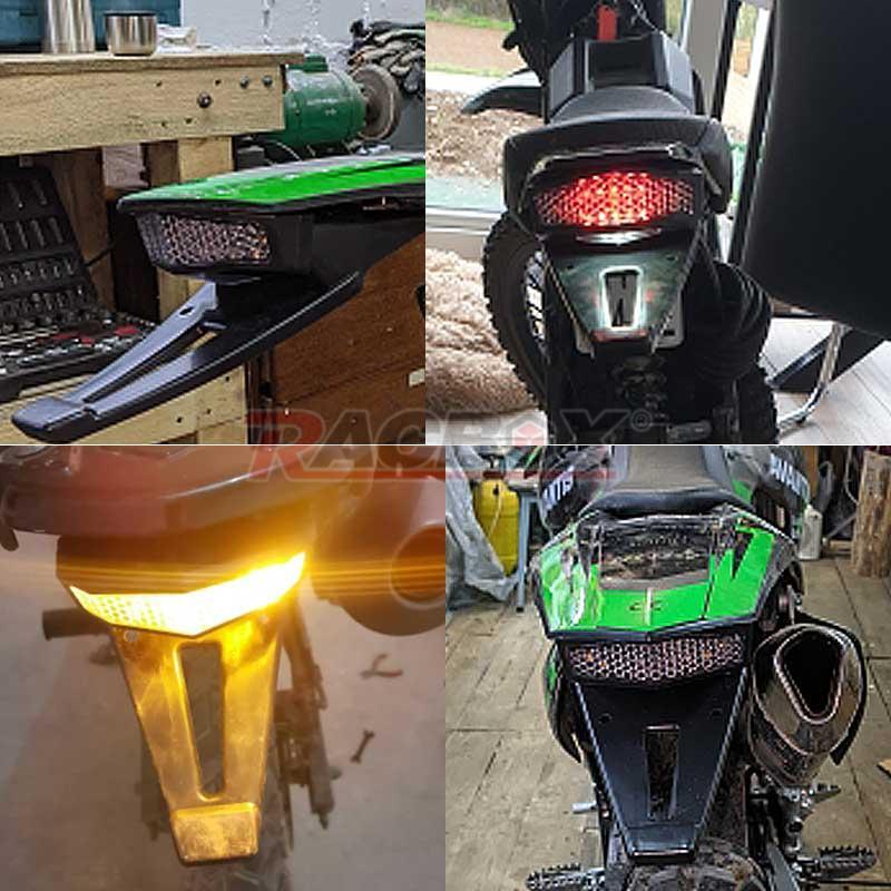 LED Rear Fender Brake Tail Light Turn Signal DRL Lamp Enduro Dirt Bike Off-Road