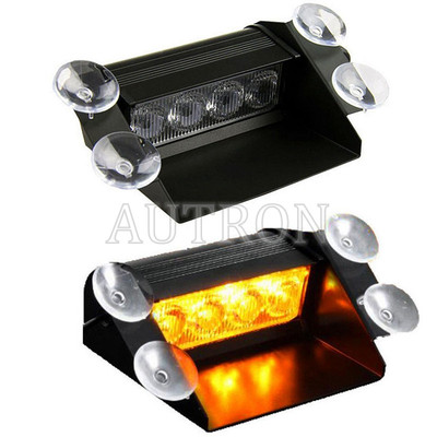 Maxxima M20484YWCL-DC 8 LED Rectangular Surface Mount Warning /& Emergency Dual Color Amber//White Clear Lens