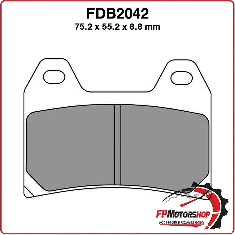 PASTIGLIE FRENO PER MOTO FDB2042ST APRILIA DORSODURO 750/1200 10>11 BENELLI