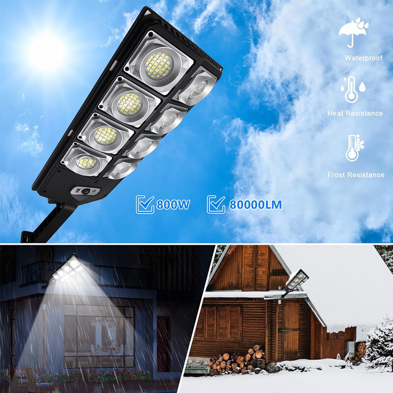 2PK Commercial 1000000LM  Outdoor Dusk to Dawn Solar Street Light Road Area Lamp