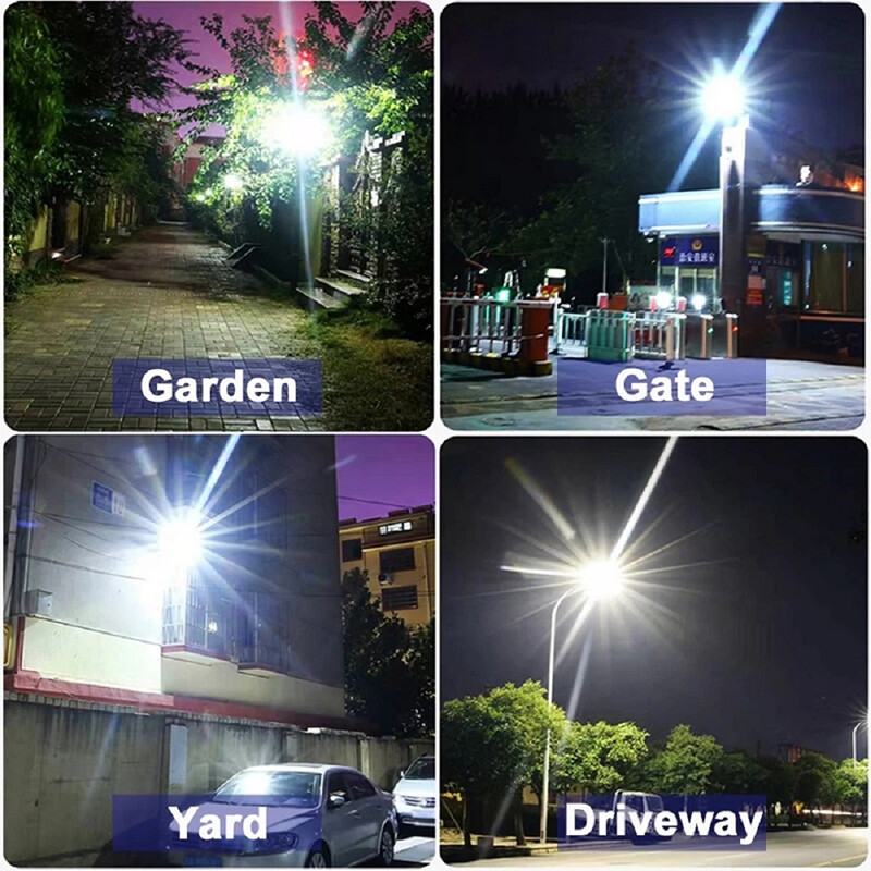 2PK Commercial 1000000LM  Outdoor Dusk to Dawn Solar Street Light Road Area Lamp