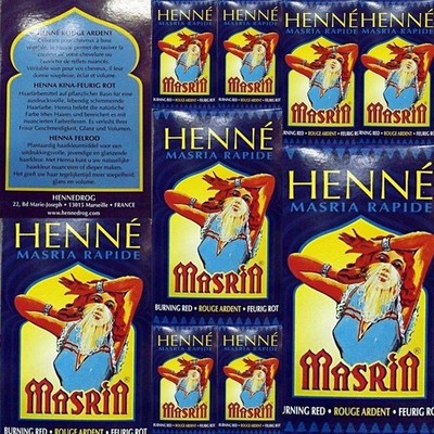 10 Boites Henné Rouge Ardent Coloration
