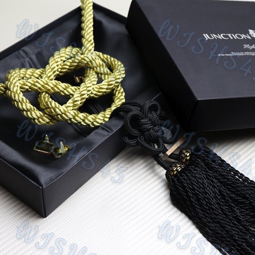 NEW VIP Charm Junction Produce Fusa Black Kiku JP Knot Gold / BK