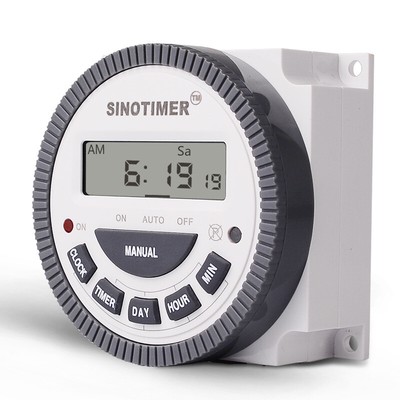 1pc New SINOTIMER Time Control Switch Programmable Cycle Timing 220V TM619H-2