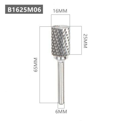 1/4" Tungsten Carbide Head Burr Rotary Drill Bits Tools Cutter Files Set Shank