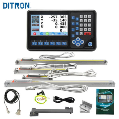 4 Axis DRO Display Digital Readout Milling Machine 4 Pcs Linear Scale DRO RPM