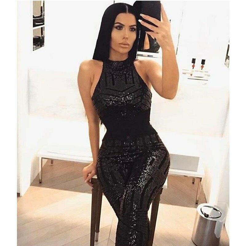 black bodysuit sexy glitter sequin rompers womens jumpsuit bodies ladies body