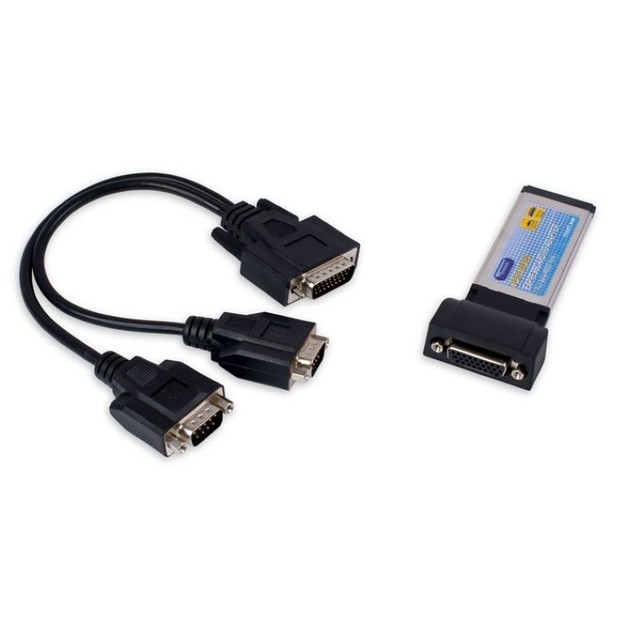 Syba Express Card PCIe Based True 2x Serial RS232 Port 34mm MCS9901 Chipset