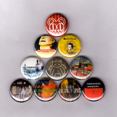 RADIOHEAD 1" PINS / BUTTONS (pablo honey kid a amnesiac shirt ok computer poster