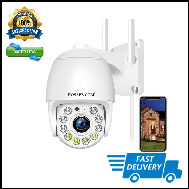 Security Camera Outdoor 2K 4MP, Hosafe WiFi IP Camera Home Security System