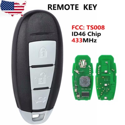 Smart key Keyless Remote FOB 433MHz - TS008 for Suzuki Swift Kizashi 2010 - 2016
