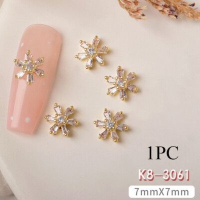 Christmas Snowflakes Charms Zircon 3D Nail Art Jewelry Crafts DIY Design Decors