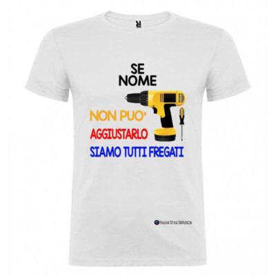    T-SHIRT FRASI SIMPATICHE PERSONALIZZATA MECCANICO NOME IDEA REGALO