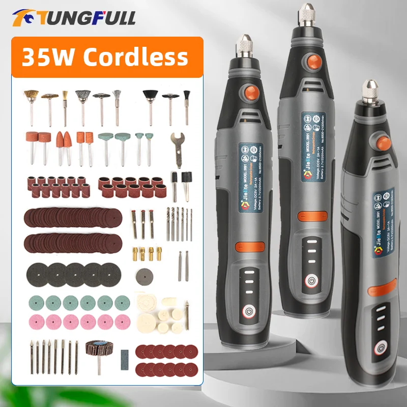 35W Rechargeable Electric Drill USB Cordless Rotary Tool DIY Mini Drill Engravin
