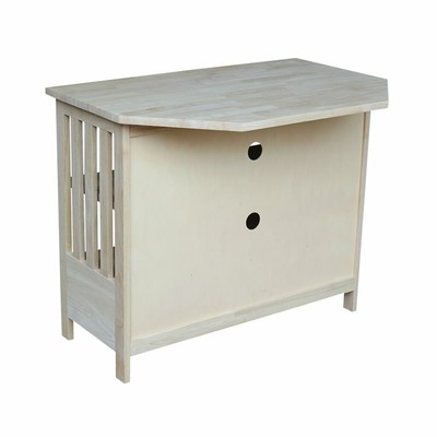 International Concepts Unfinished Mission Corner TV Stand