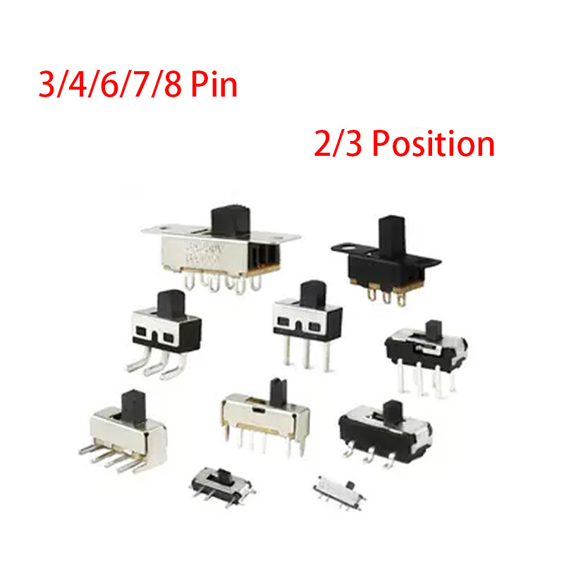 Miniatur Schiebeschalter 3/4/6/7/8 Pin 2/3 Position Micro Kippschalter