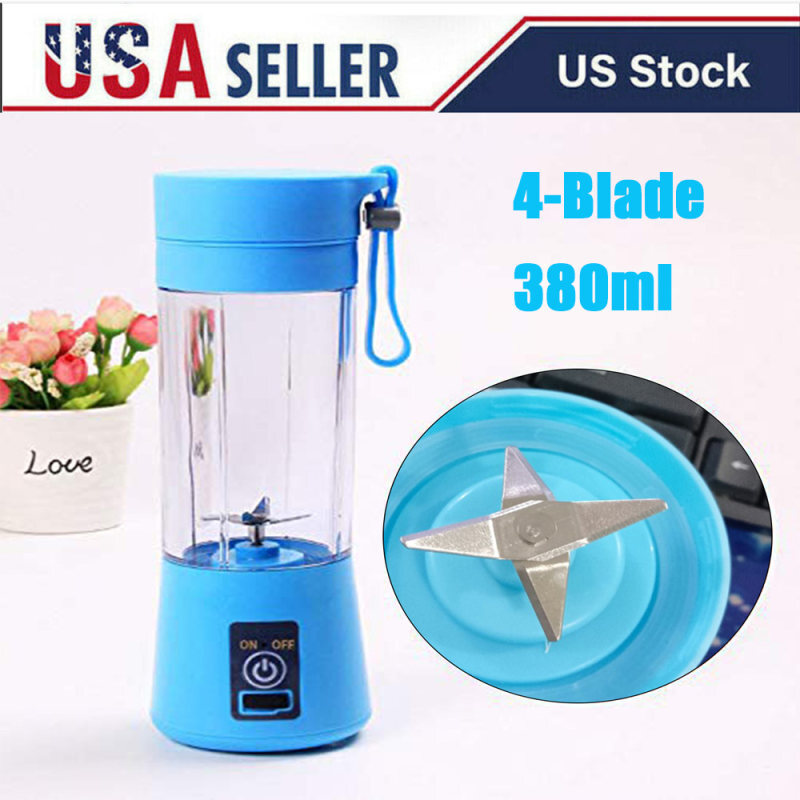 Portable Blender Juicer Cup USB Rechargeable Mini Household 
