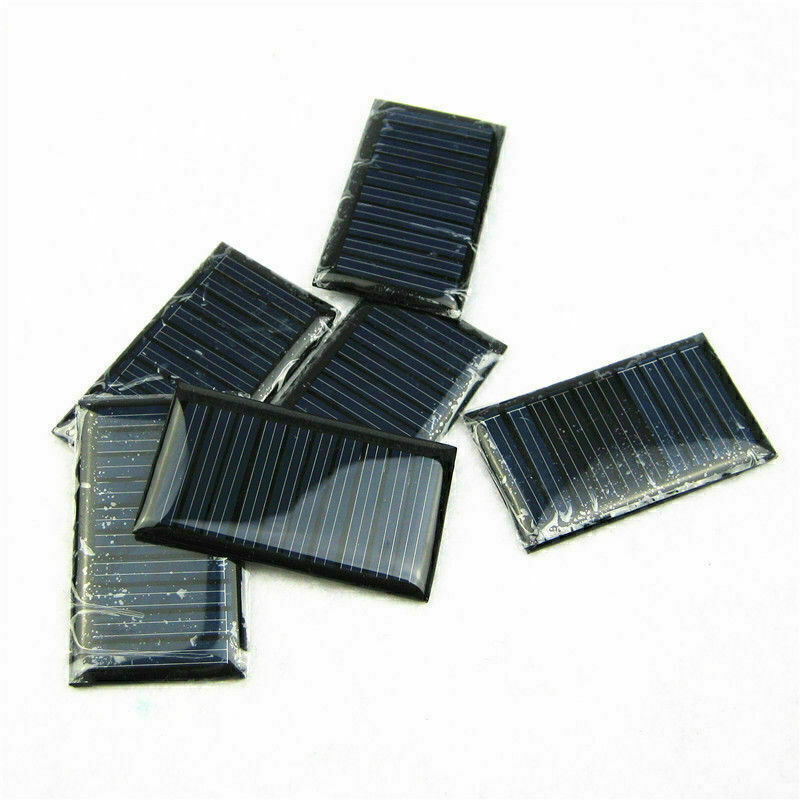 10Pcs/Lot DIY Toy 5V 30mA 53X30mm Micro Mini Small Power Solar Cells Panel US