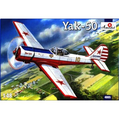Amodel 4805 Plastic model airplane kit Scale 1:48 Yak-50 - modelling kit