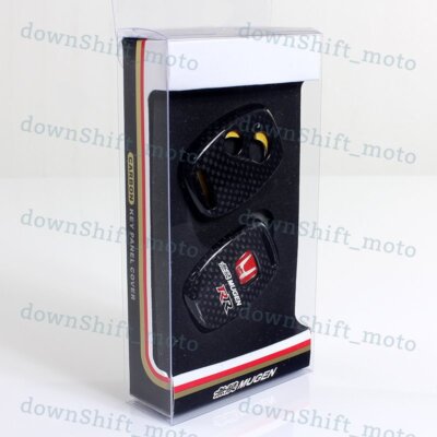 Red H Mugen RR Carbon Fiber Key Fob Cover for HONDA ACCORD CIVIC CRV JAZZ FIT SI