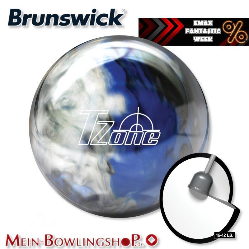 Bowling Ball Brunswick &ndash; Tzone - Indigo Swirl - Polished for Spares