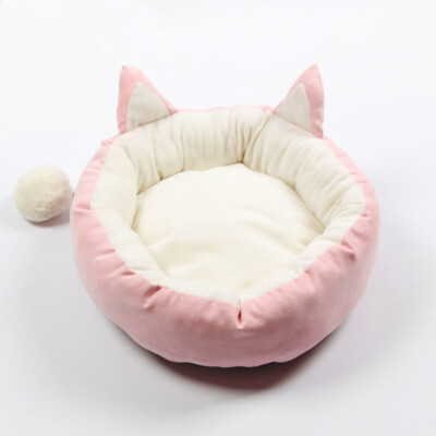 Cute Pet Nest Bed for Dot Cats Soft Warm Washable Cushion All Seasons Clearance