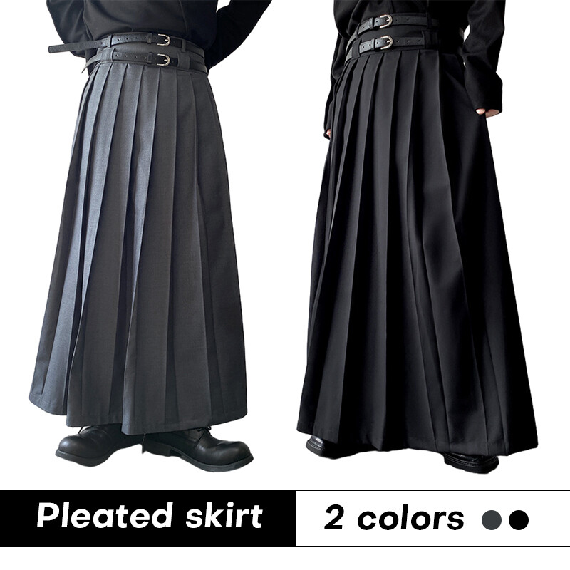 パンツ Faux skirt pleated trousers Wide Flare Pleated Trousers - Wide Leg Pants - Women | Shukr