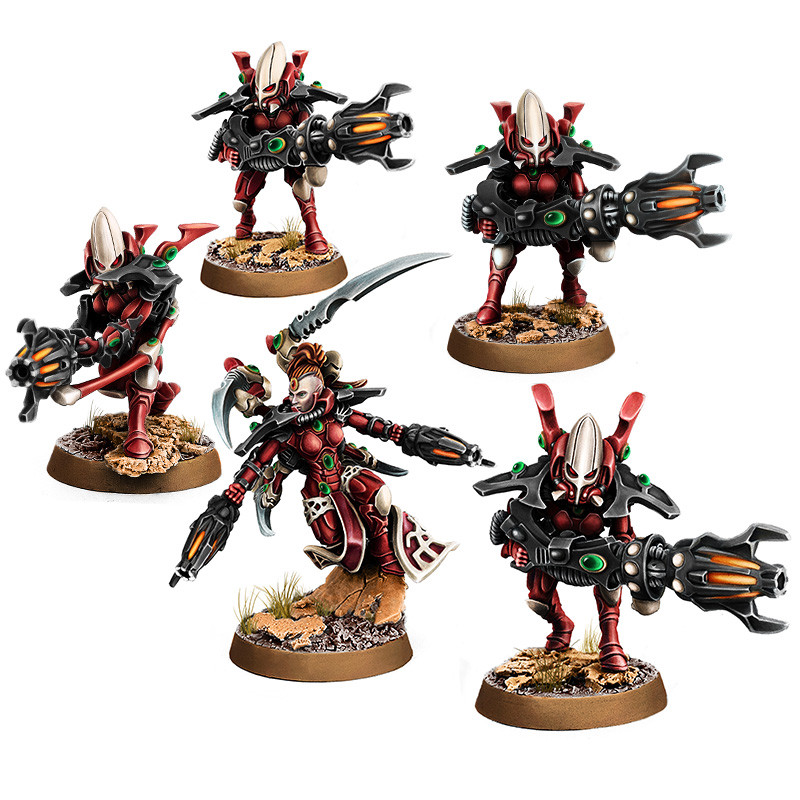 Эксклюзивная военная игра Космические эльфы-арахниды, состоящая из пяти человек калибра 28 мм