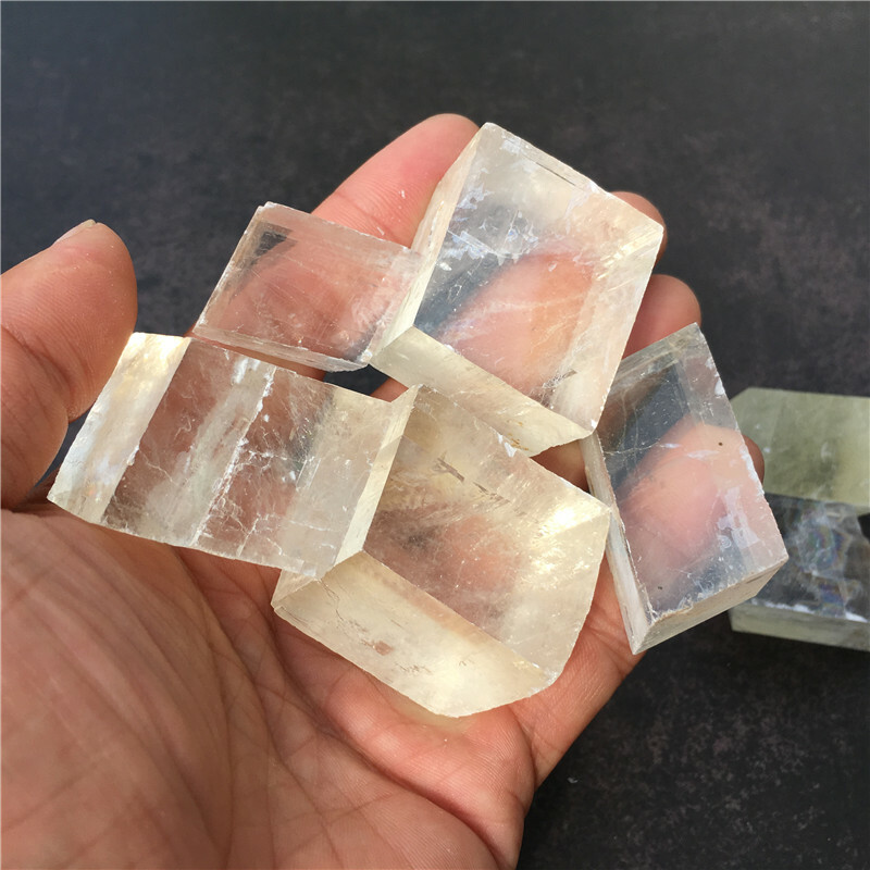 1pc Iceland Spar Optical Calcite Quartz Crystal Mineral Specimen 100g+