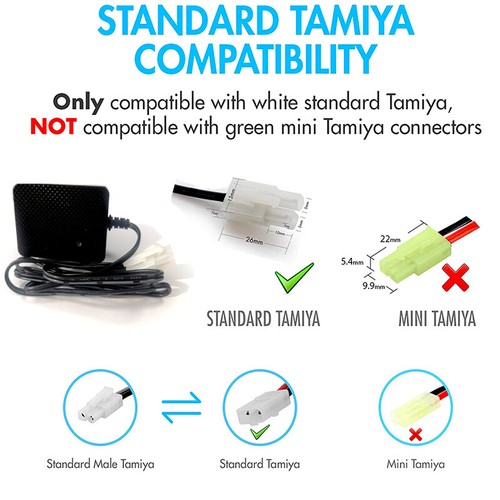 New Tamiya Plug Charger AC/DC Adapter Battery For 6V 7.2V NiMH NICD Battery USA