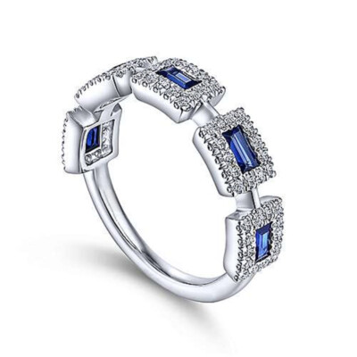 Elegant Wedding Band 925 Silver Filled Rings Cubic Zirconia Women Gifts Sz 6-10