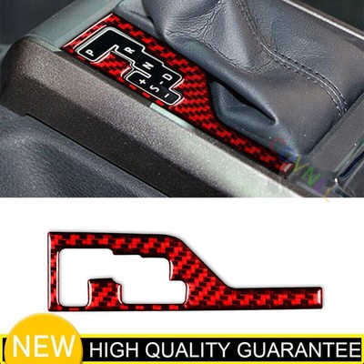 Gear Shift Indicator Sticker Cover For Toyota Tacoma 2015-2022 Red Carbon Fiber