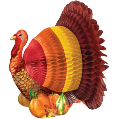 Turkey Centerpiece 6 Inch Fall Thanksgiving Party Decorations