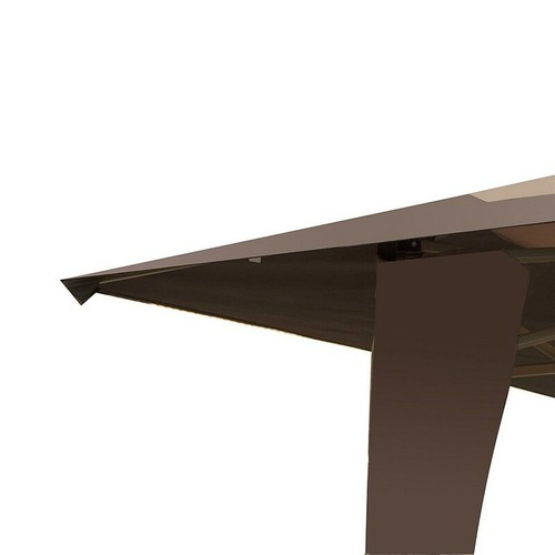 ALEKO Double Roof Polyester Patio Gazebo Picnic Sun Shade Canopy 10X10 Ft Brown