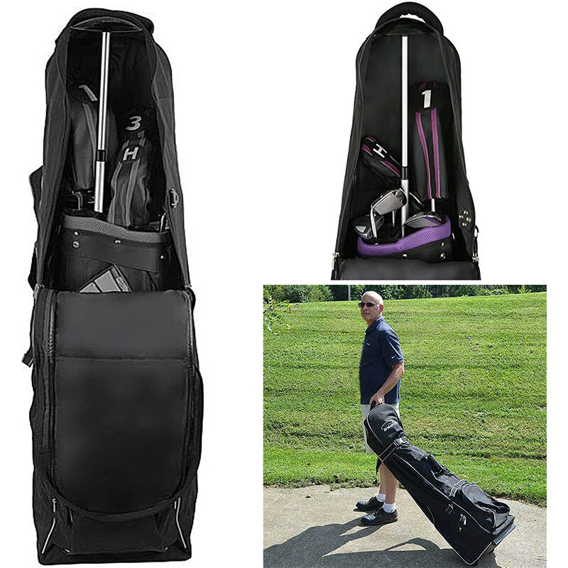 Golf Bag Tasche Stiff Arm Reise Club Schutz Reise Flugtasche Verstellbar Stretch