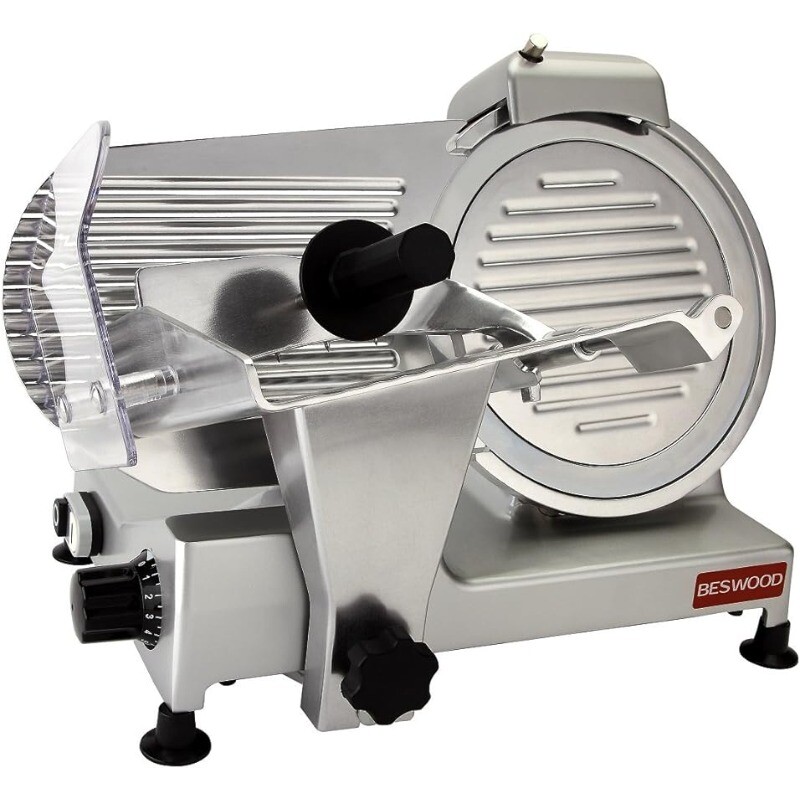 10" Premium Chromium-plated Steel Blade Electric Deli Meat  Cheese Food Slicer .