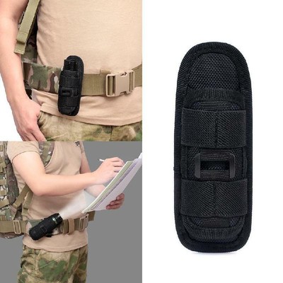 Portable Flashlight Holster Belt Carry Case 360 Rotat Holder BEST