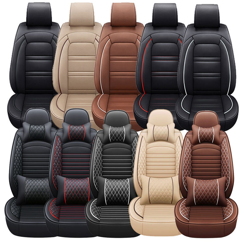 Deluxe Front Rear Car Seat Covers 5-Seats Full Set Protector