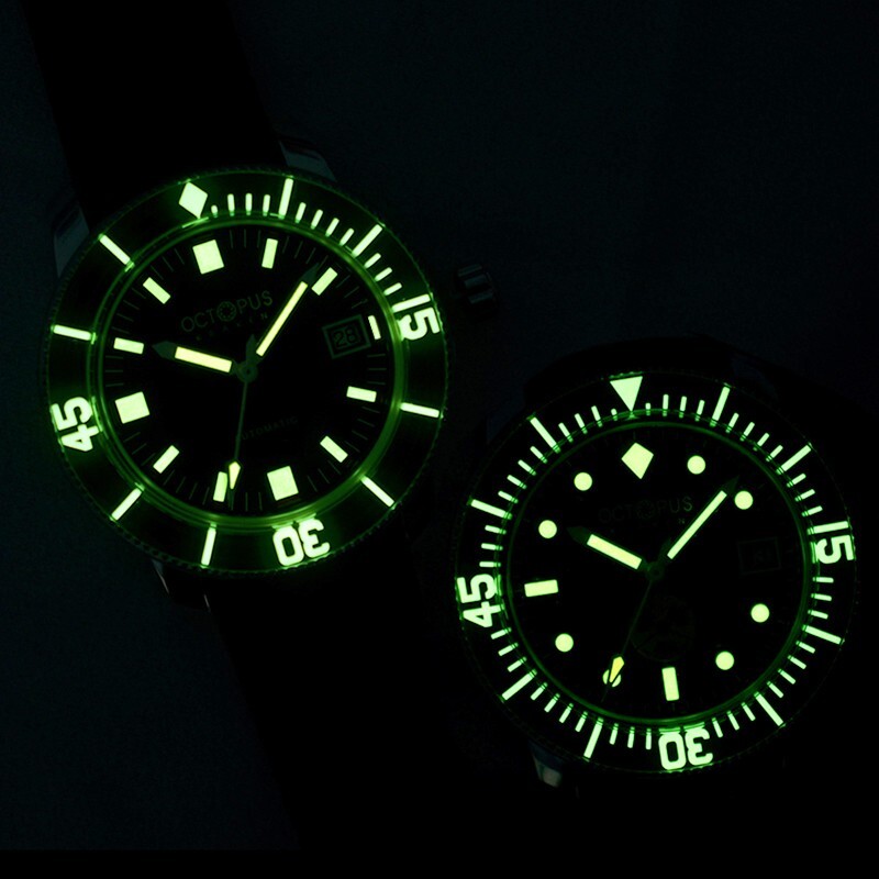 Pre-owned Octopus Men Automatic Watch 30bar Diver Mechanical Lume Pt5000 Sapphire Bezel