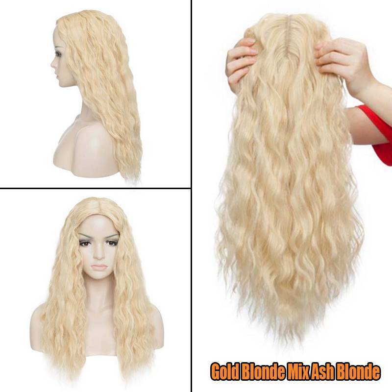 11/17" Clip In Natural Topper Hair Extension Full Head With Bang Fringe Straight